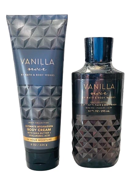 Bath & Body Works Vanilla Noir body cream hydrates skin with shea and cocoa butter.