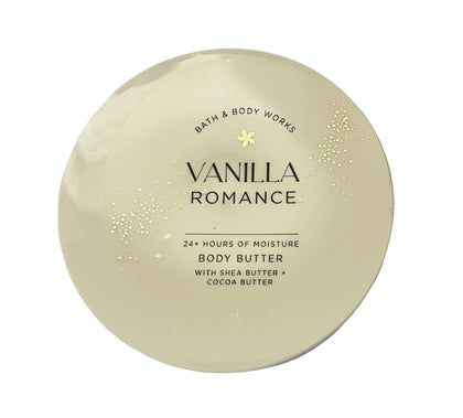 Bath & Body Works Vanilla Romance Whipped Butter jar delivers lasting moisture