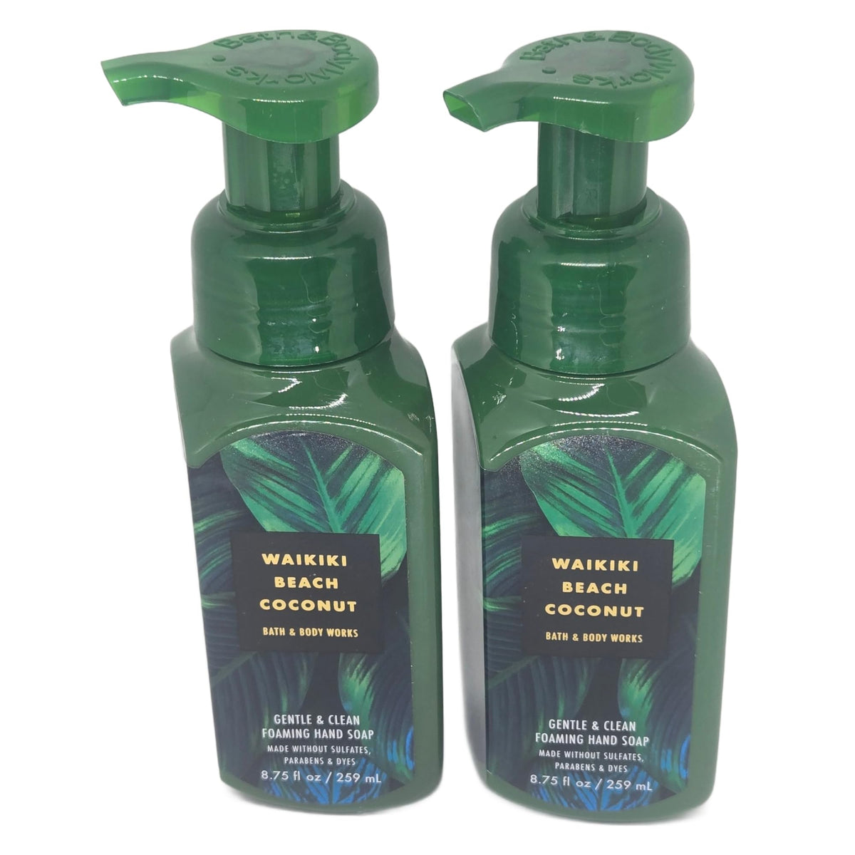 Bath and Body Works Waikiki Beach Coconut hand soap 2-pack, ideal for daily use.