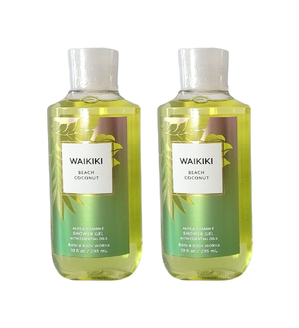 Bath & Body Works Waikiki Beach Coconut shower gel two-pack for daily cleansing and soft skin