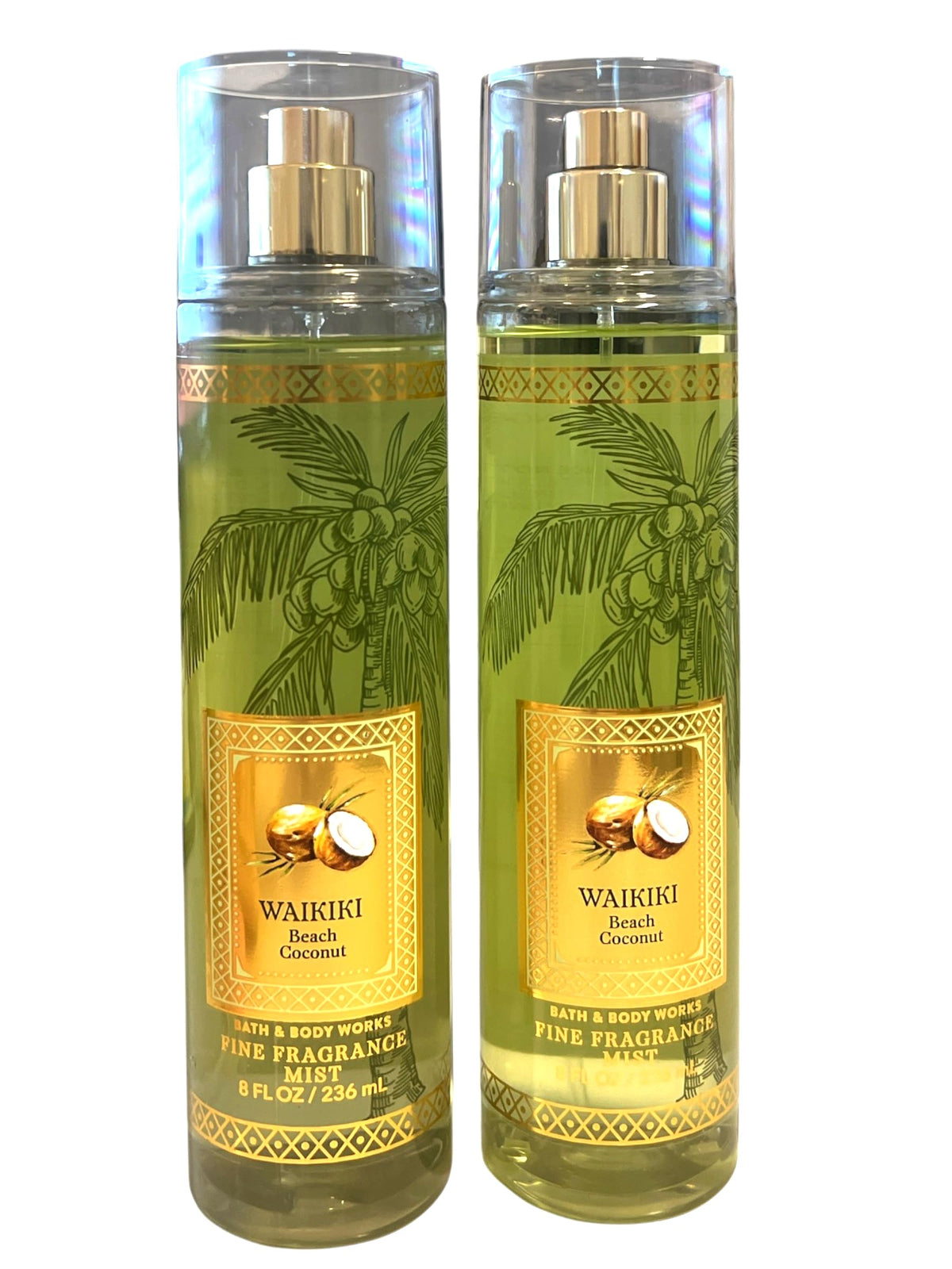 Waikiki Coconut fragrance spray two-pack front view bottle for travel and gift-ready use