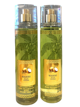 Waikiki Coconut fragrance spray two-pack front view bottle for travel and gift-ready use