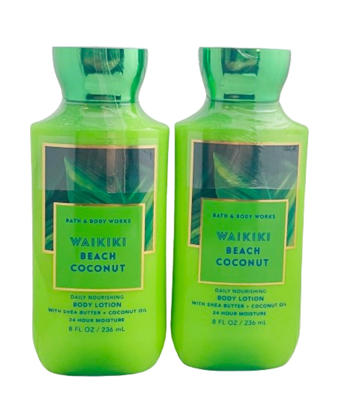 Bath & Body Works Waikiki Coconut lotion bottle front for tropical hydration and smooth skin