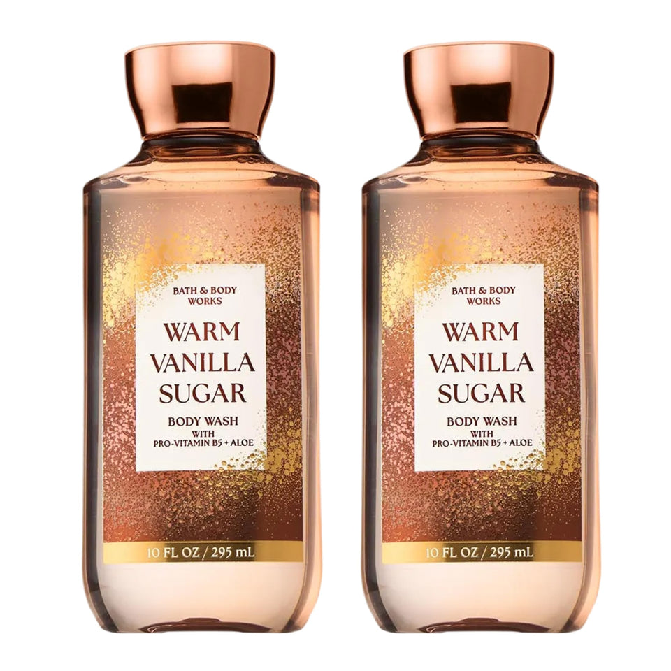 Bath & Body Works Warm Vanilla Sugar bottle for daily nourishing cleanse