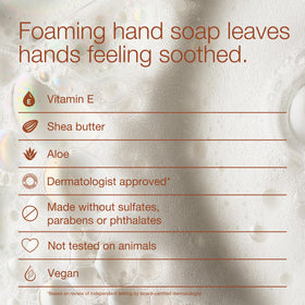 Bath & Body Works Warm Vanilla Sugar foaming soap close-up of rich foam