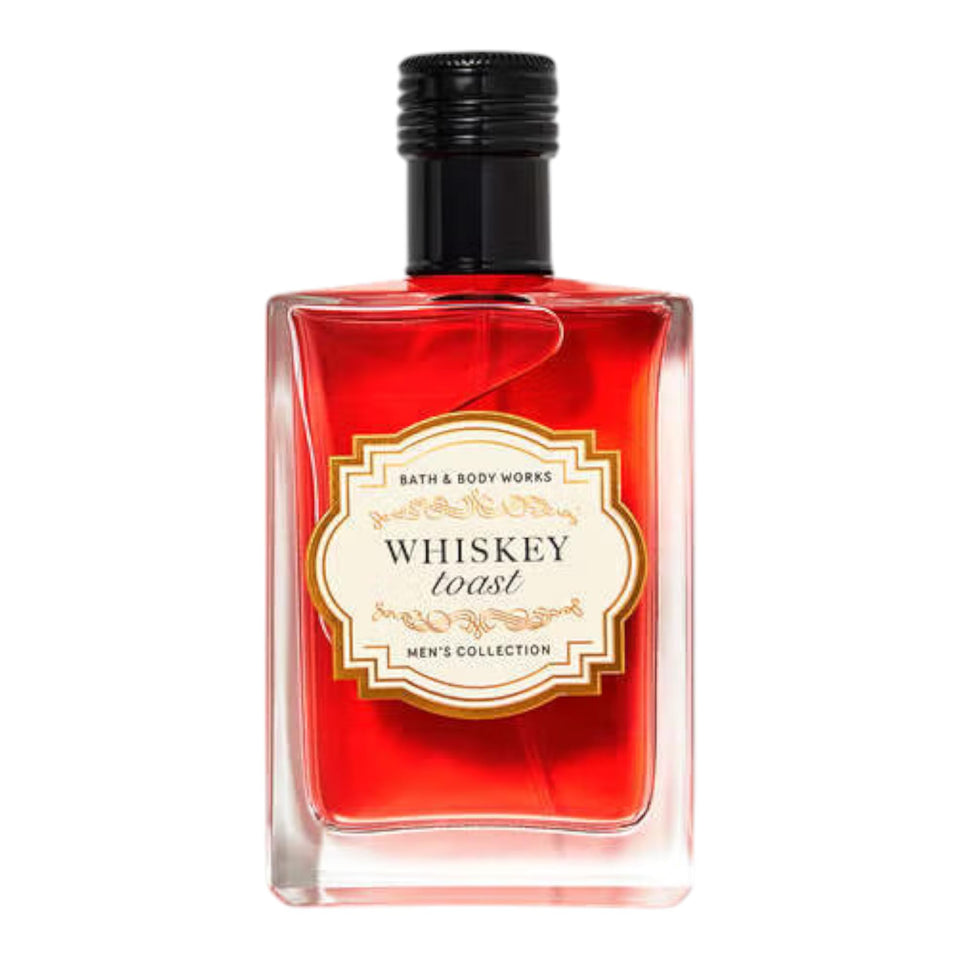 Bath & Body Works Whiskey Toast cologne bottle for daily wear with a long-lasting scent.