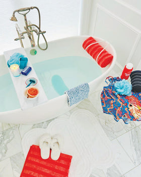 Adds a modern touch to your bathroom oasis while staying in place.