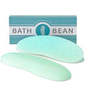 Bath Bean Luxury Body Stopper with suction cups for secure reclining in the tub.