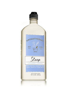Bath & Body Works Aromatherapy Sleep Lavender Vanilla foam bath bottle for a soothing soak
