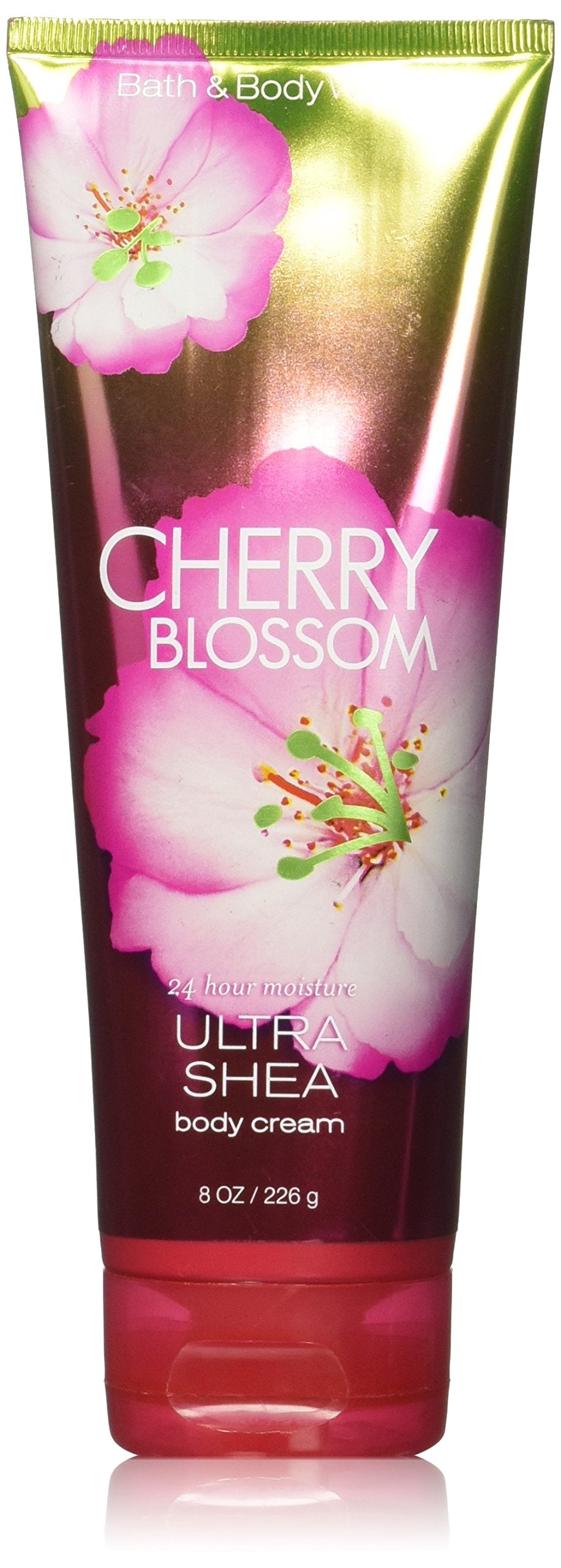 Bath & Body Works Cherry Blossom Body Cream 8 oz tube for deep hydration and soft skin.