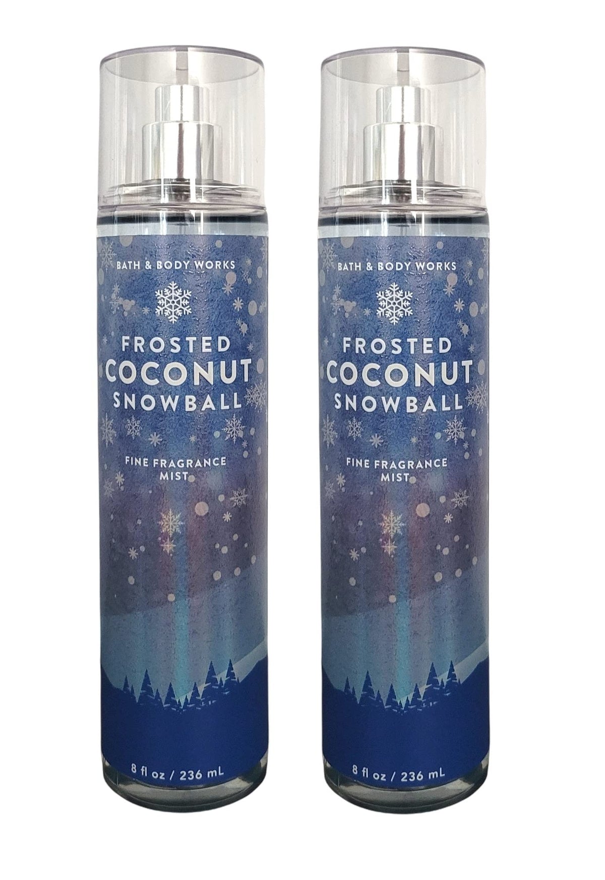 Bath & Body Works Frosted Coconut Snowball body mist two-pack for everyday freshness.