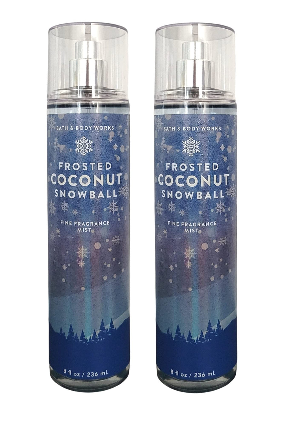 Bath & Body Works Frosted Coconut Snowball body mist two-pack for everyday freshness.