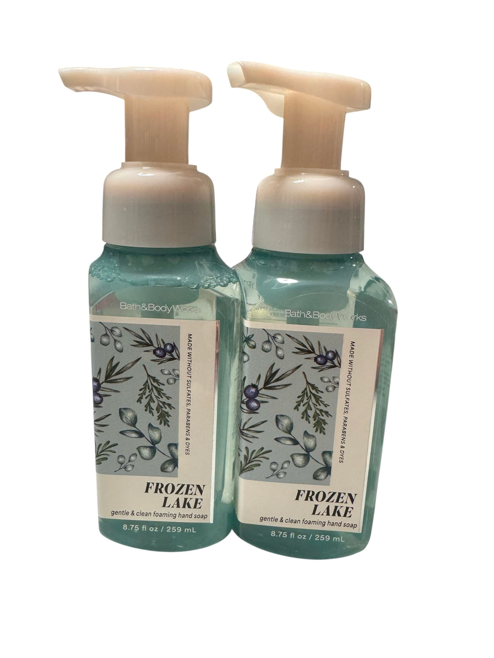 Bath & Body Works Gentle & Clean Frozen Lake bottles offer gentle cleansing with a refreshing scent.