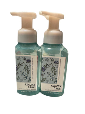 Bath & Body Works Frozen Lake hand soap two-pack safely packaged for family handwashing.