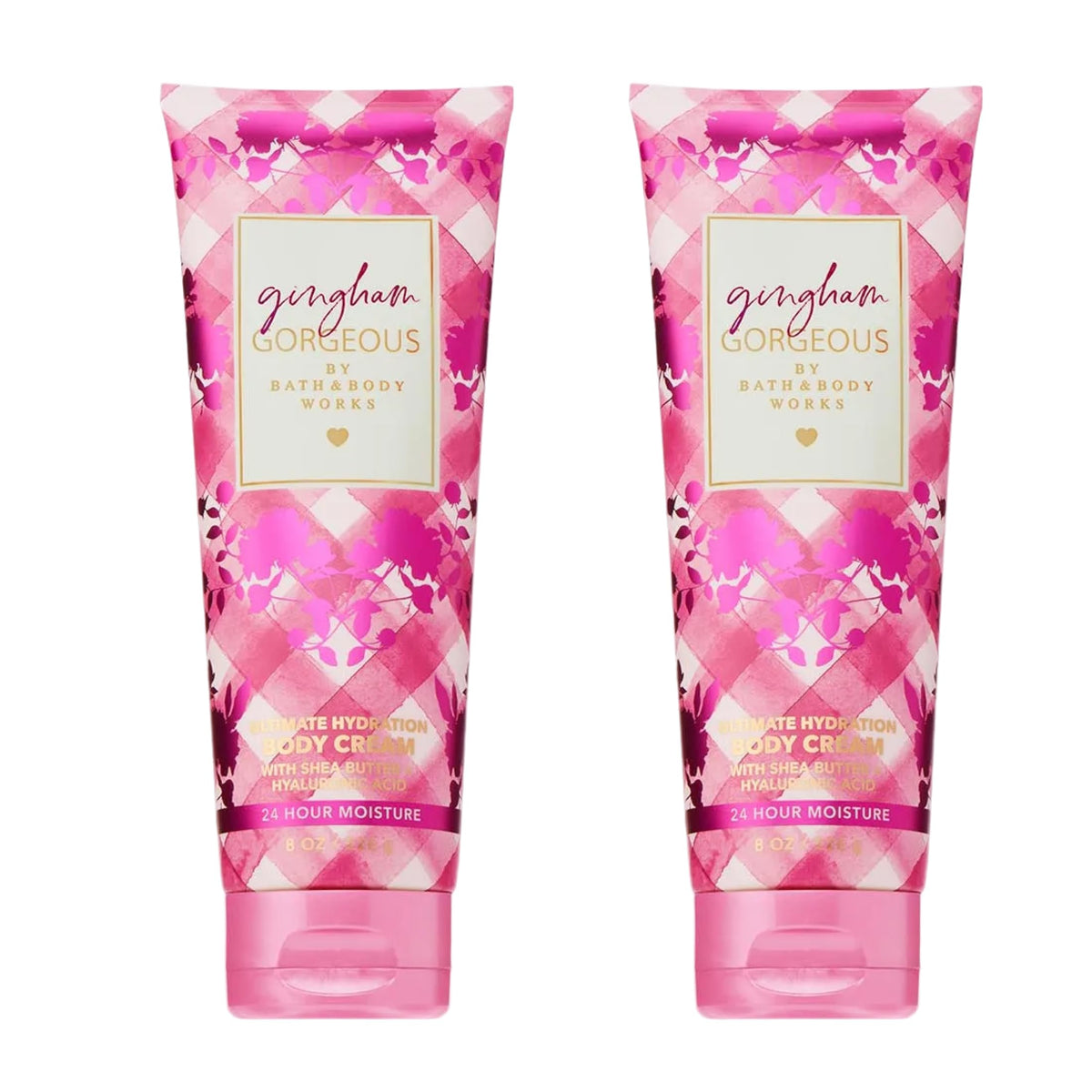 Bath & Body Works Gingham Gorgeous cream jar delivering rich hydration for dry skin.