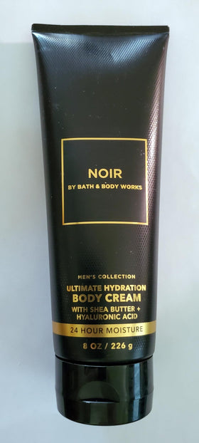 Bath & Body Works Noir body cream application shows rich texture for moisture
