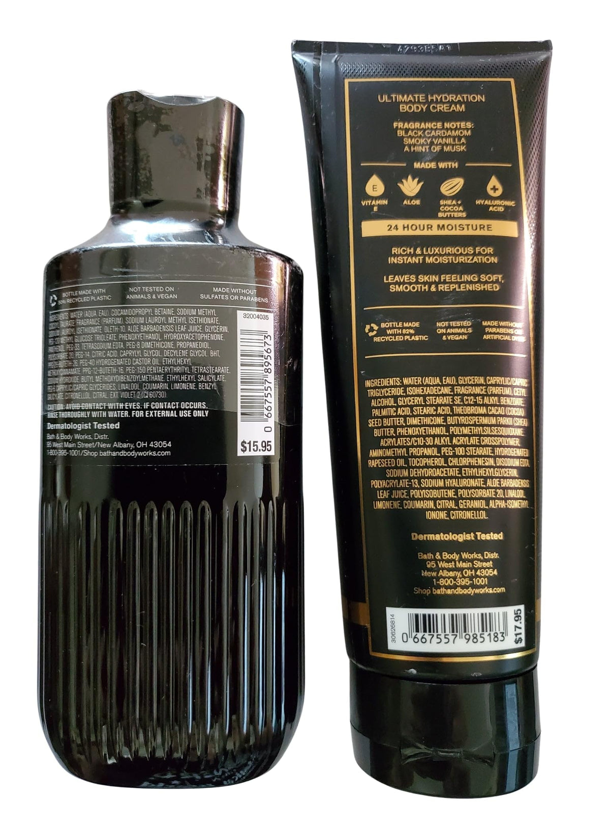 Bath & Body Works Noir two-piece set packaging ideal for gifting or self-care
