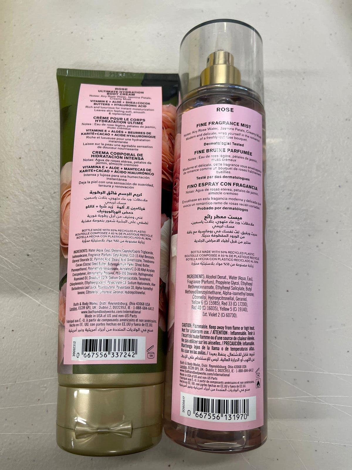 Bath & Body Works Rose Fine Fragrance Mist bottle with lasting rose fragrance