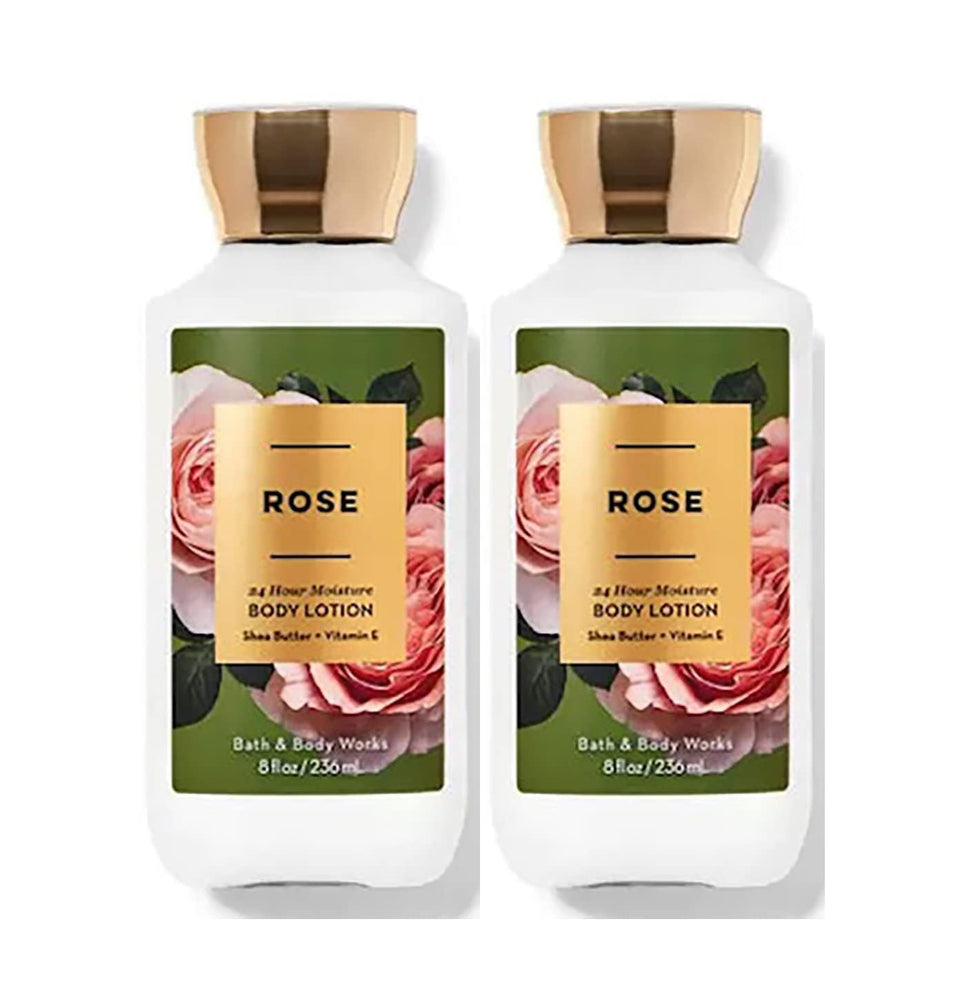 Bath & Body Works Rose Super Smooth Body Lotion bottle with rich hydration for lasting softness.
