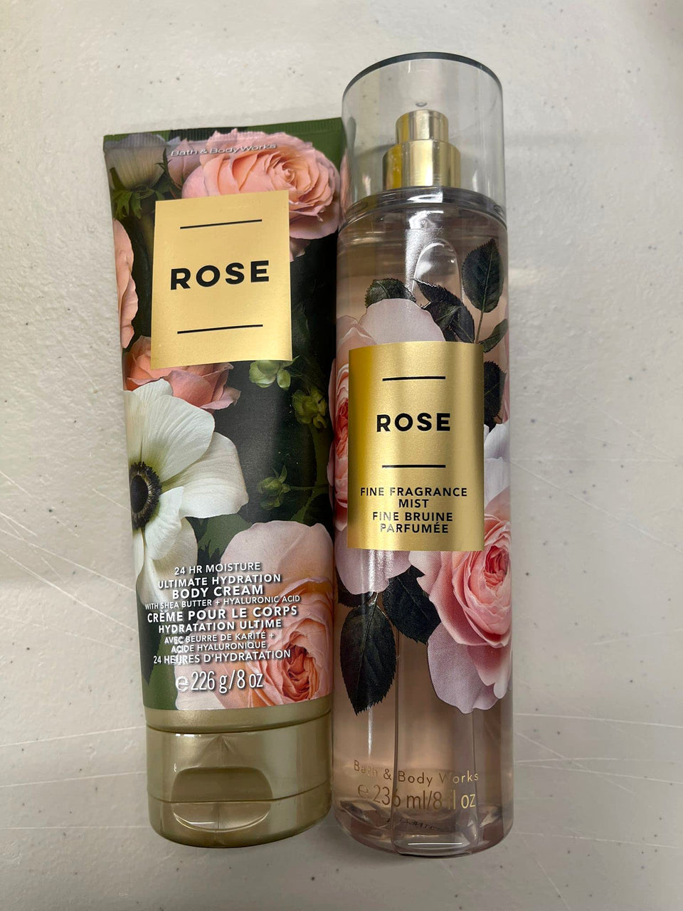 Bath & Body Works Rose Ultra Shea Cream bottle for deep hydration and smooth skin