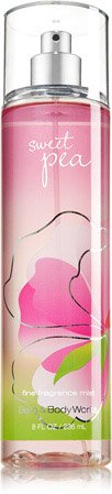 Bath & Body Works Sweet Pea Fragrance Mist 2-pack shown, ideal for on-the-go touch-ups