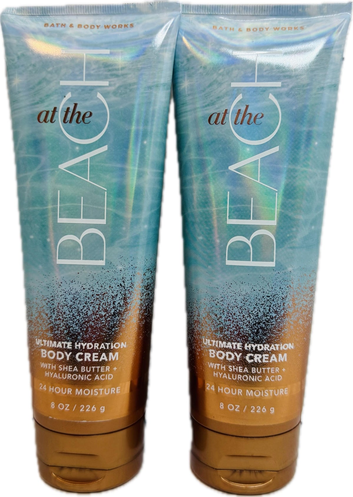 Bath & Body Works At the Beach body cream front view highlighting hyaluronic hydration