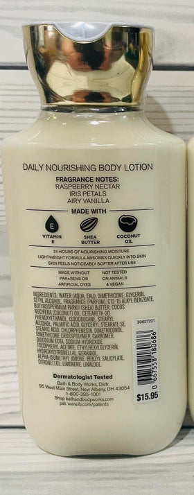 Close-up of Bath & Body Works Butterfly Body Lotion bottle highlighting creamy texture