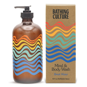 Bathing Culture Break Water bottle on shelf, sustainable packaging for daily cleansing.