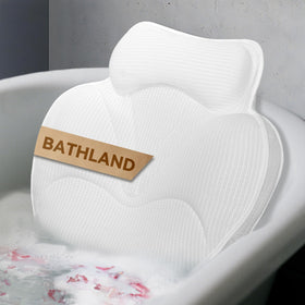 Bathland bath pillow for tub – large size supports shoulders and upper back for relaxing soaks