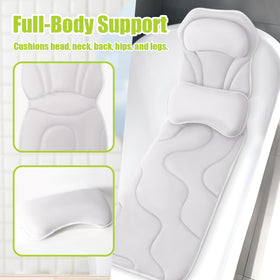 Bathland oversized pillow fits standard and freestanding tubs.