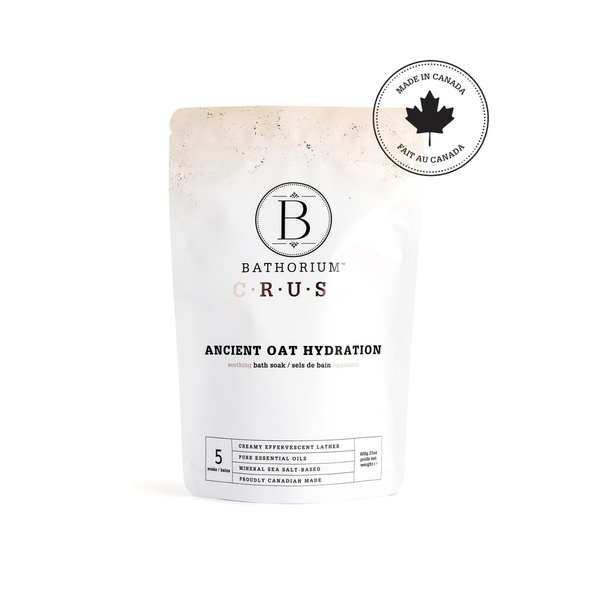 Bathorium Ancient Oat Hydration Crush bath crema close-up emphasizes soothing, skin-softening ingredients.