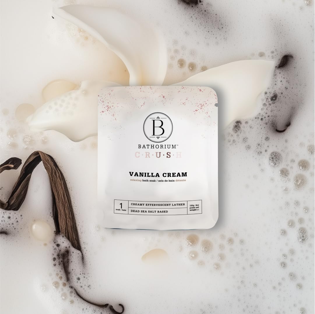 Bathorium bath scene with steam evokes a calm, spa-like home ritual.