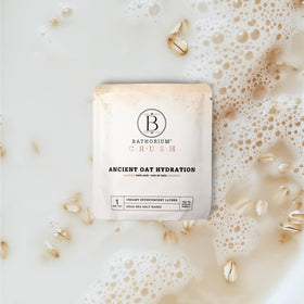 Bathorium Dead Sea Salt soak close-up with mineral-rich formula for skin nourishment.