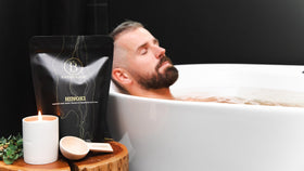 Bathorium Hinoki spa ambience with warm lighting signals relaxing wellness rituals.