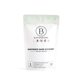 Bathorium Northern Sage Recovery Crush bag ready for a soothing bath soak