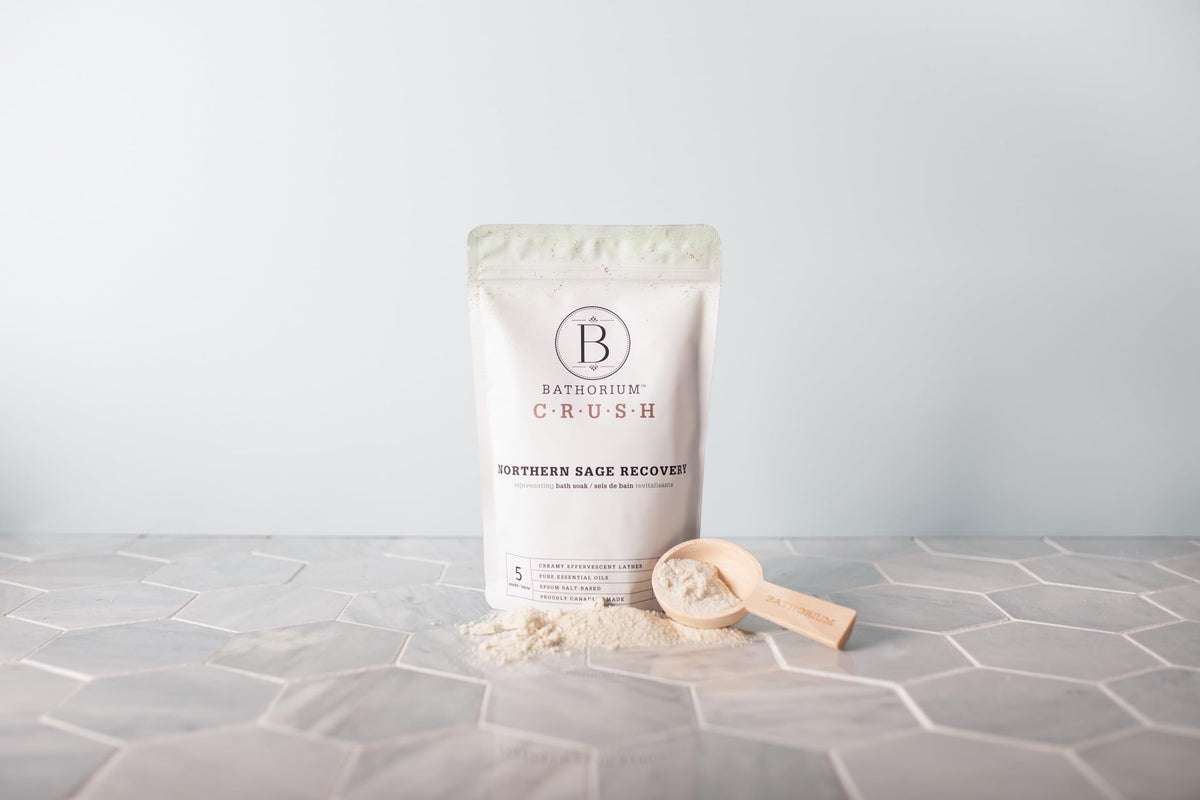 Bathorium Northern Sage Recovery Crush with sage, pine, eucalyptus ingredients