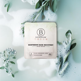 Bathorium pH-balanced label signals a women-focused bathing solution for daily self-care.