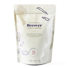 Bathorium Recover bath soak packaging ready for a spa night