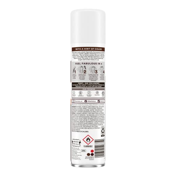 Batiste Dark Hair dry shampoo blends into roots without visible residue