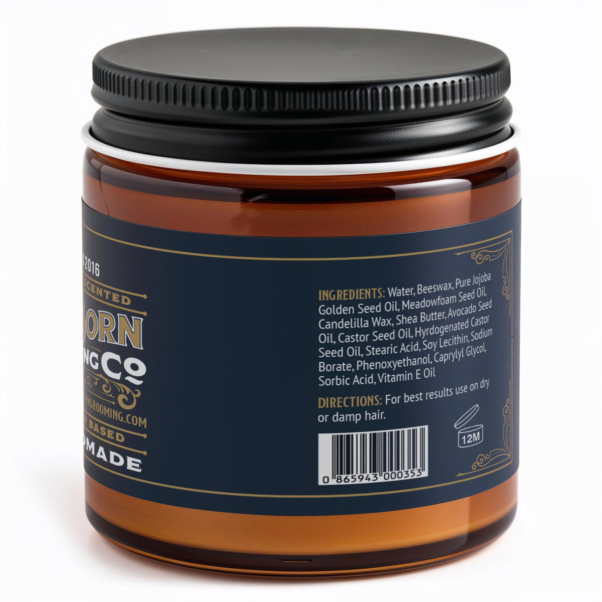 Battle Born Grooming Co Original Pomade hair styling finish with low shine.