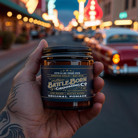 Natural ingredients highlight Battle Born Pomade's paraben-free formula.