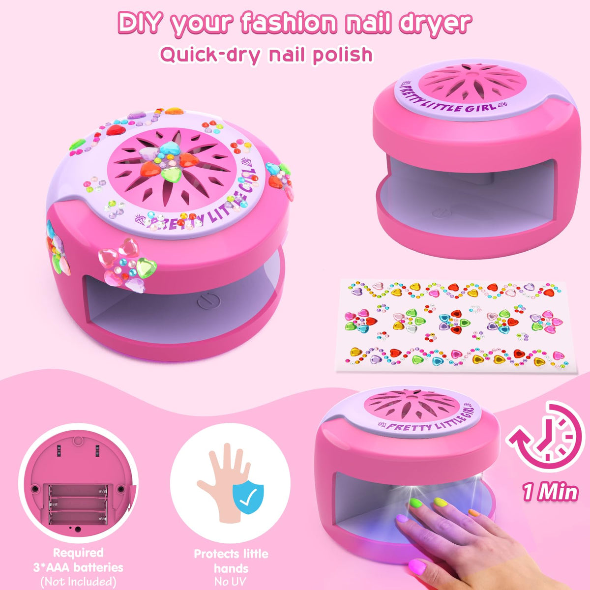 BATTOP stickers with glitter for instant sparkle on nails