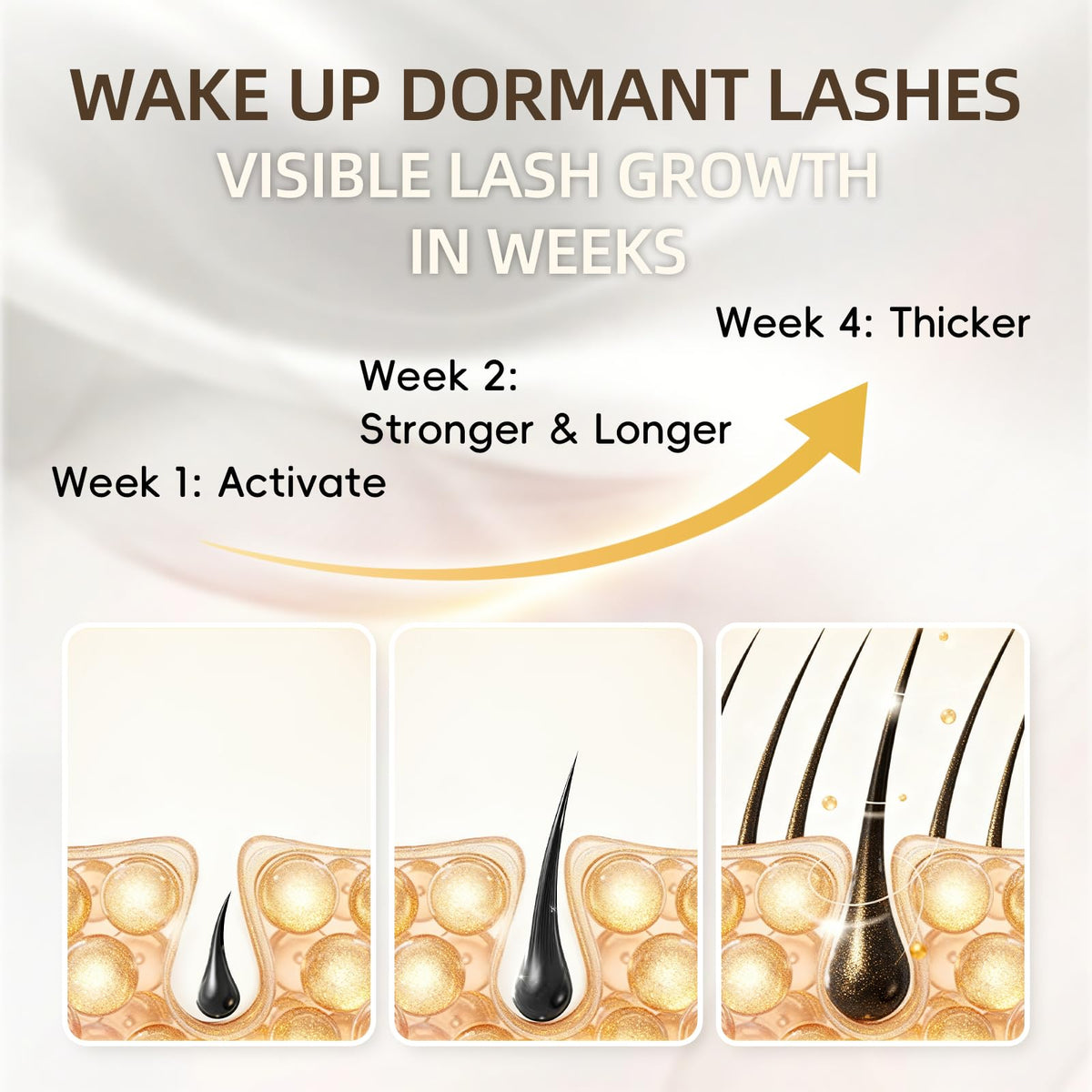 Bausort Lash Serum applicator brush ready for lash-line precision