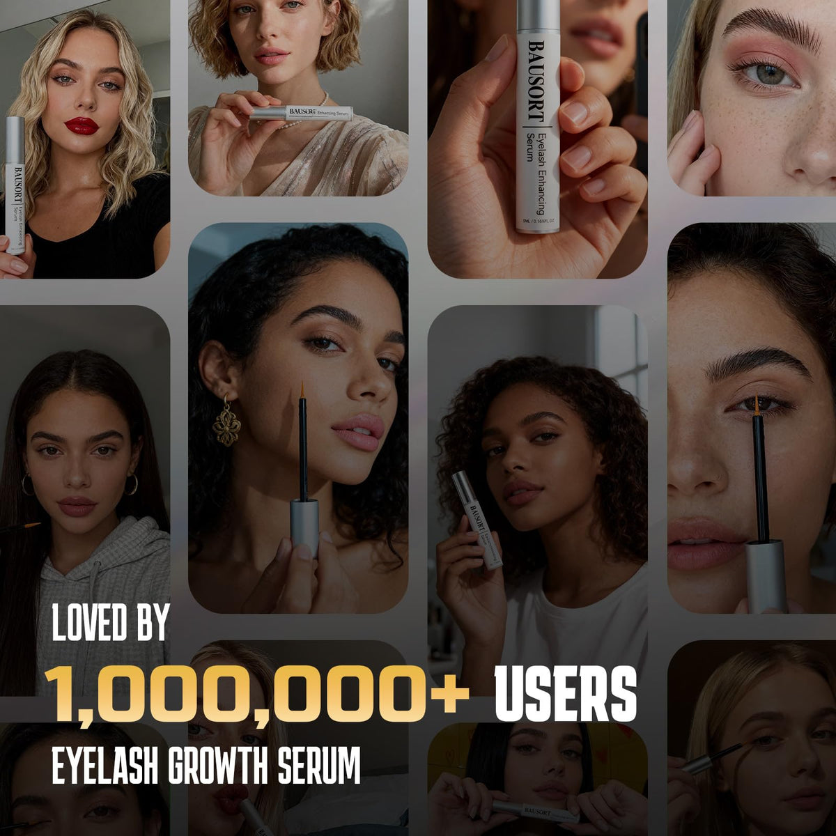 Bausort Lash Serum night routine setup for daily use