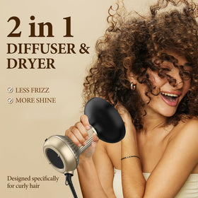Bautia dryer and diffuser show locked attachment for stable styling.
