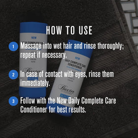 Baxter of California with sage leaf note signals soothing scalp benefits.