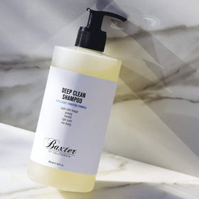 Baxter of California Deep Clean Shampoo scalp-care moment shows purifying action without harsh sulfates
