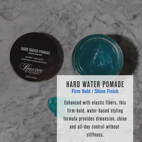 Baxter of California Hard Water Pomade on hair showing defined texture and shine