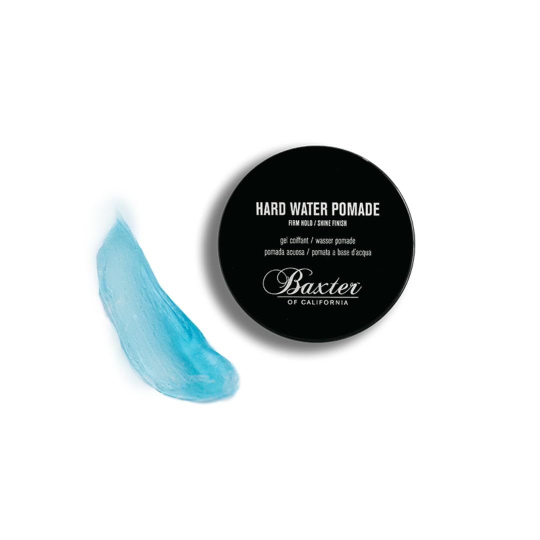 Baxter of California Hard Water Pomade on styled hair with shine