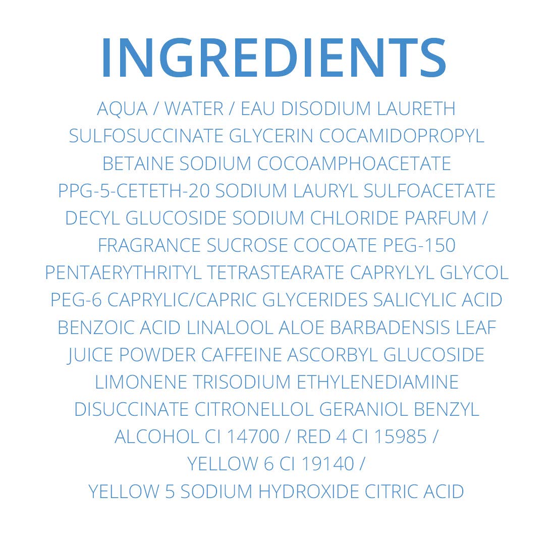 Countertop display of Baxter Invigorating Body Wash with citrus scent